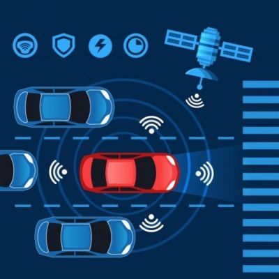 top-view-of-futuristic-autonomous-car-with-flat-design_23-2147871751